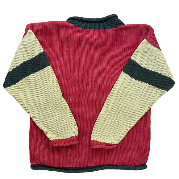 Y2K Molly Goggles Kids Dinosaur Sweater T Rex Graphic Hand Knit Cotton Peru 6 - Picture 2 of 6